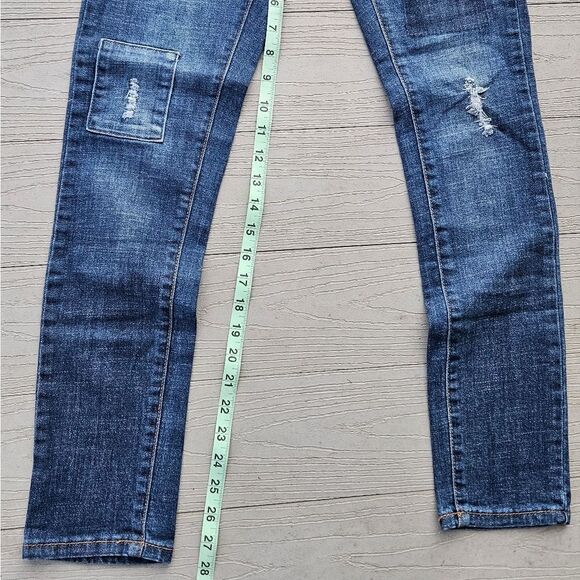 ZANADI vintage patch low rise skinny jeans size 1 - Picture 13 of 14